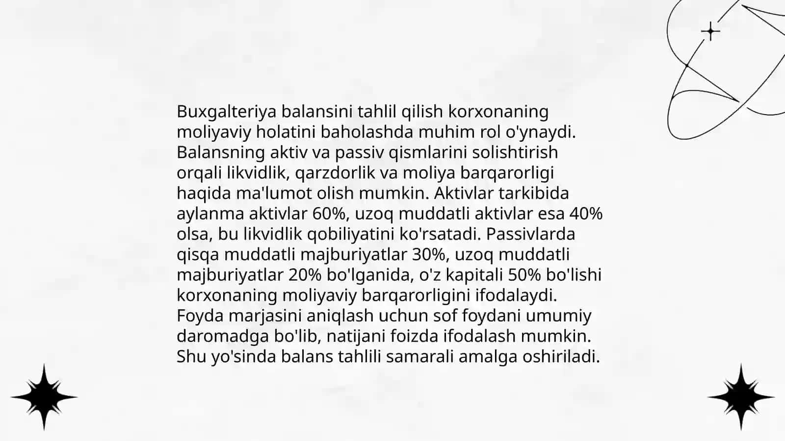 Korxonaning moliyaviy hisobotlari 4