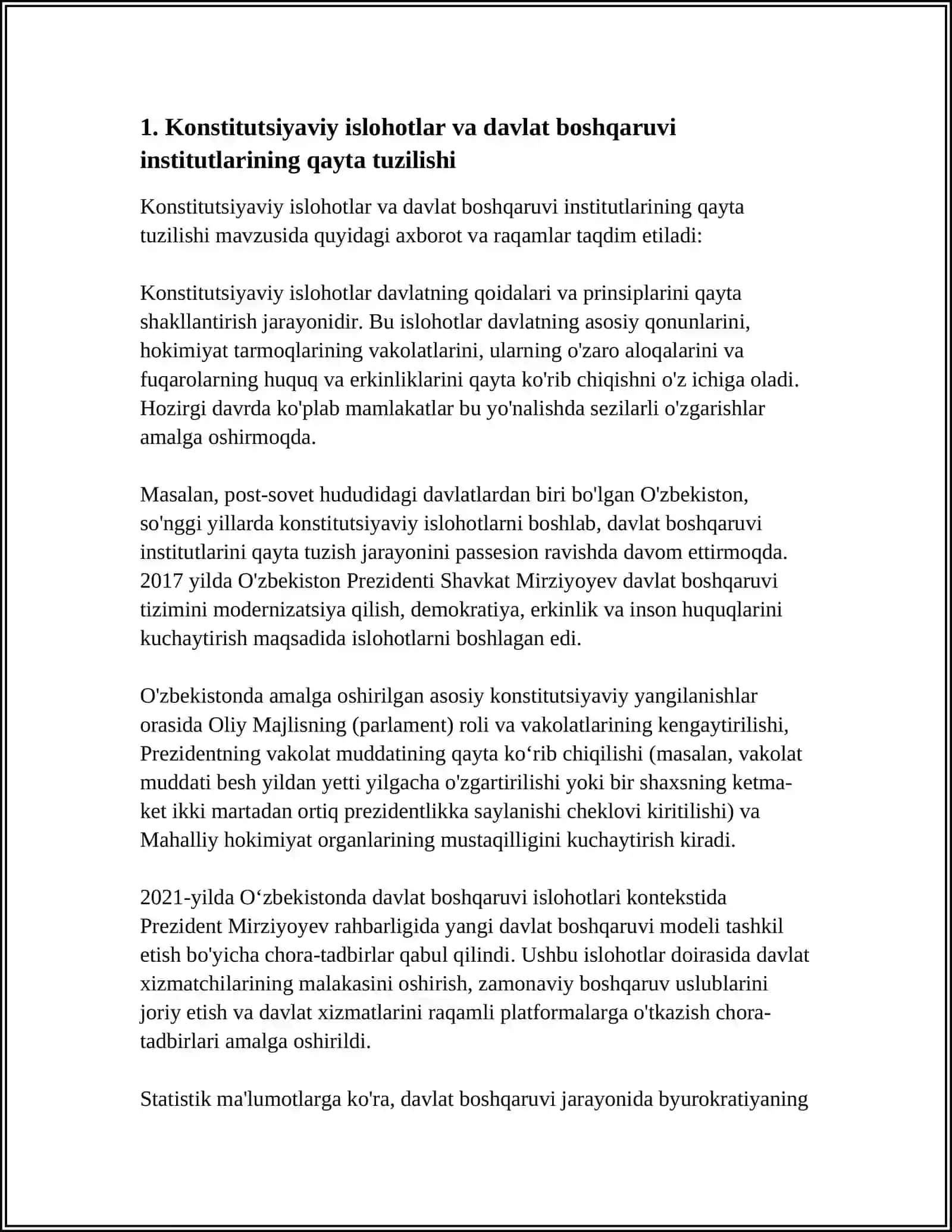 Konstitutsiyaviy islohotlar va davlat boshqaruvi institutlarining qayta tuzilishi 4