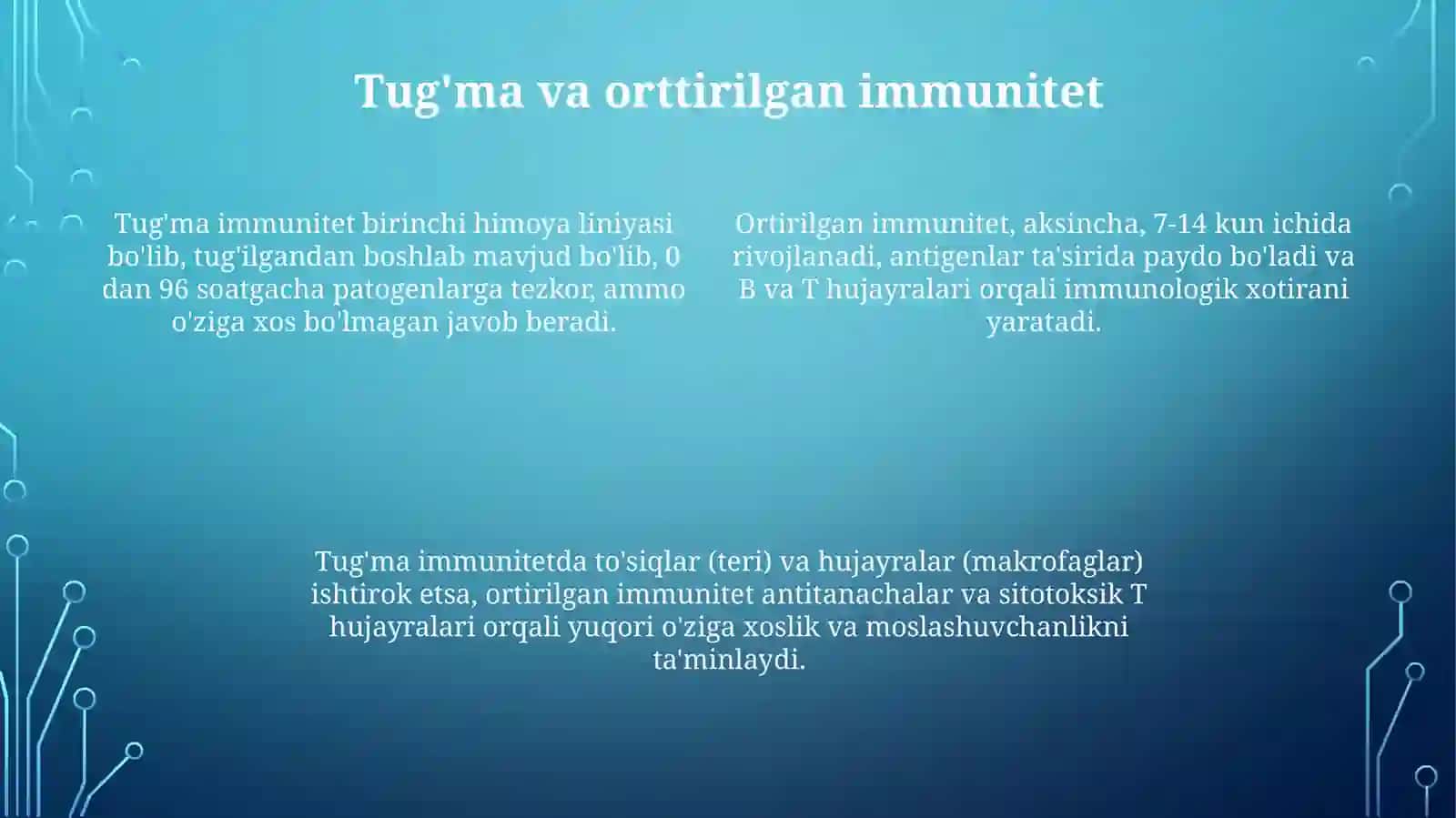 Organizimning immun tizimi 4