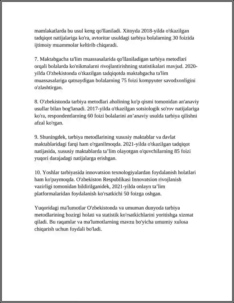 Tarbiya Fanini O`zigа Xosliklari 4