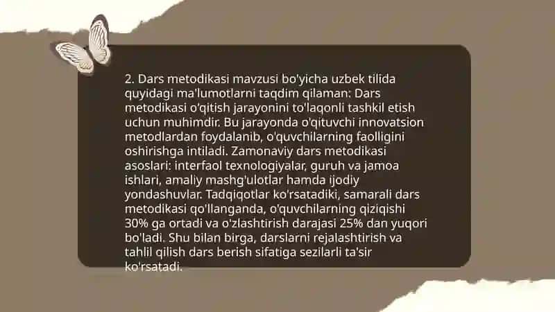 O'quv mashg'ulotlarini rejalashtirish 4