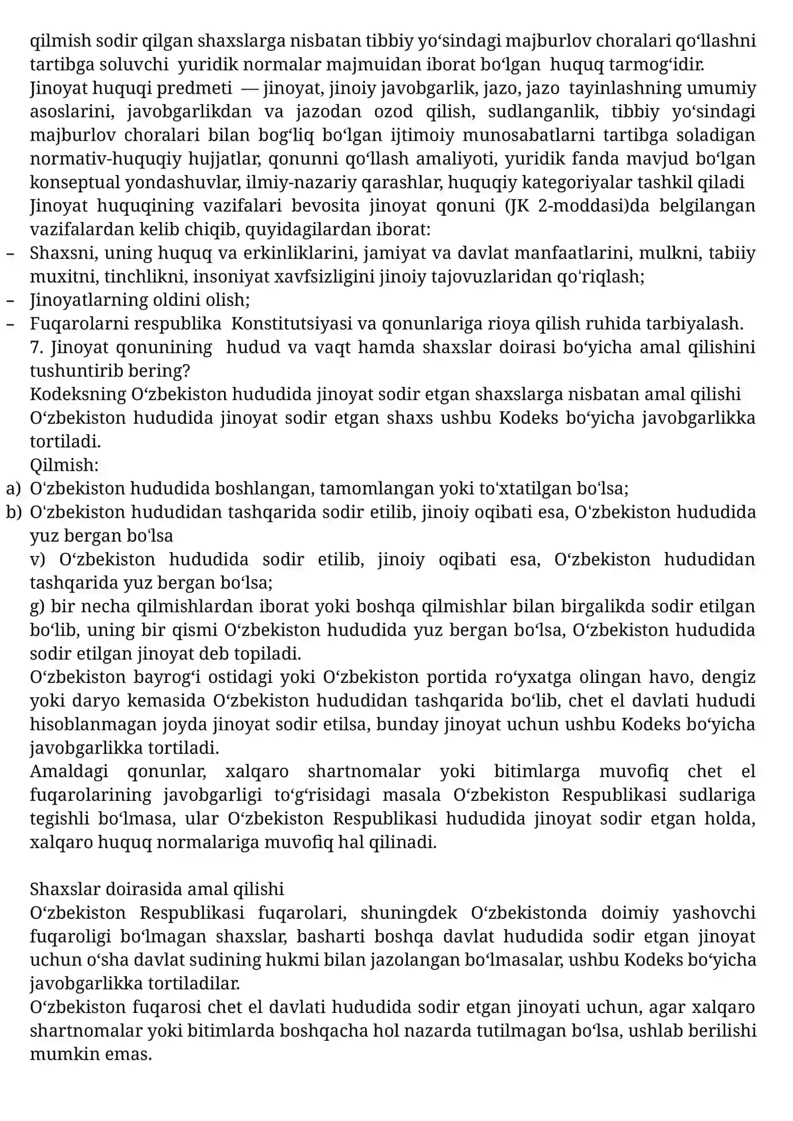 Jinoyat qonuni vazifalari 4