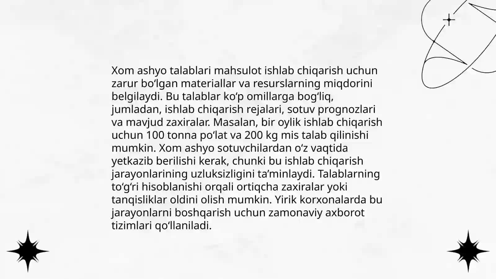 Mahsulotlarni texnik shartlarini ishlab chiqarish shartlari (oziq-ovqat mahsulotlari) 4