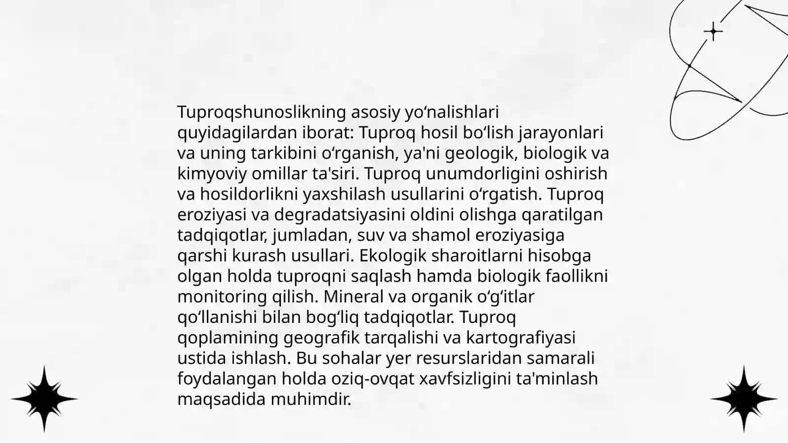 Dunyo tuproqshunos olimlari, yo'nalishi, yutuqlari va muammolarini o'rganish 4