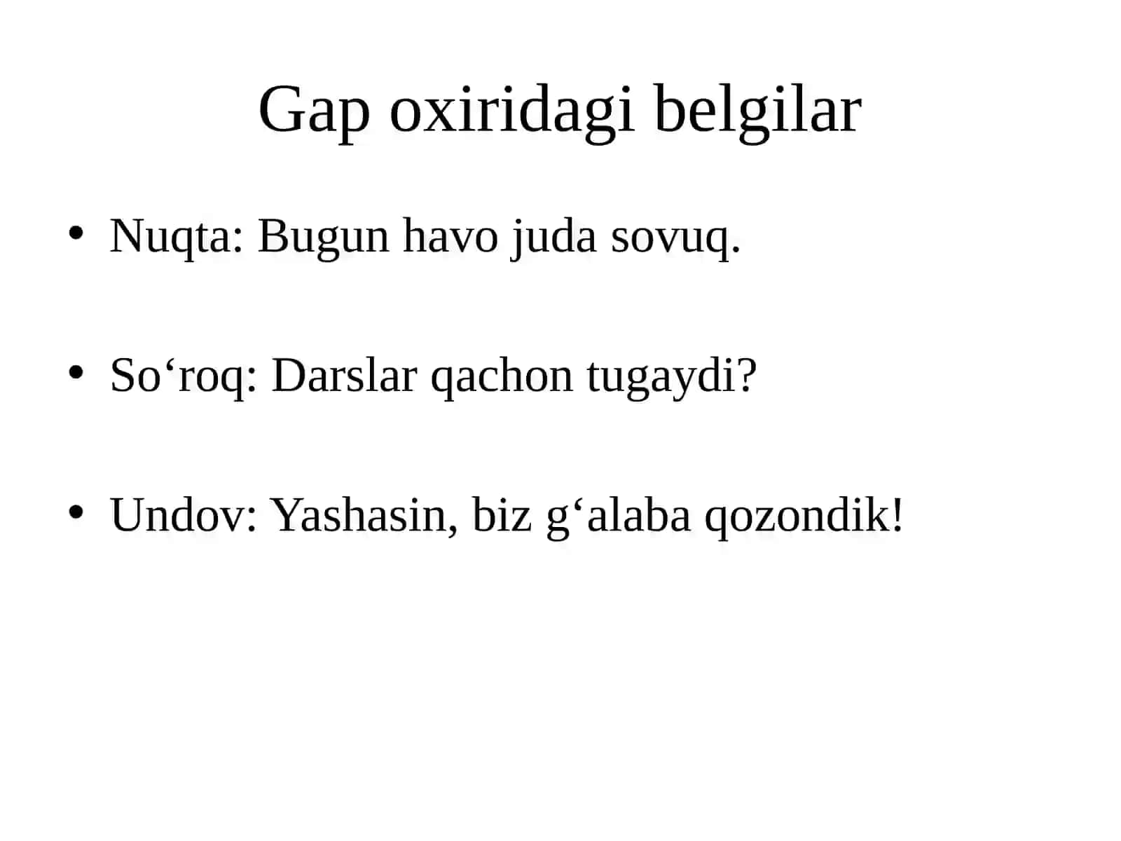 O‘zbektilida tinish belgilar va ularning qo‘llanilishi 4