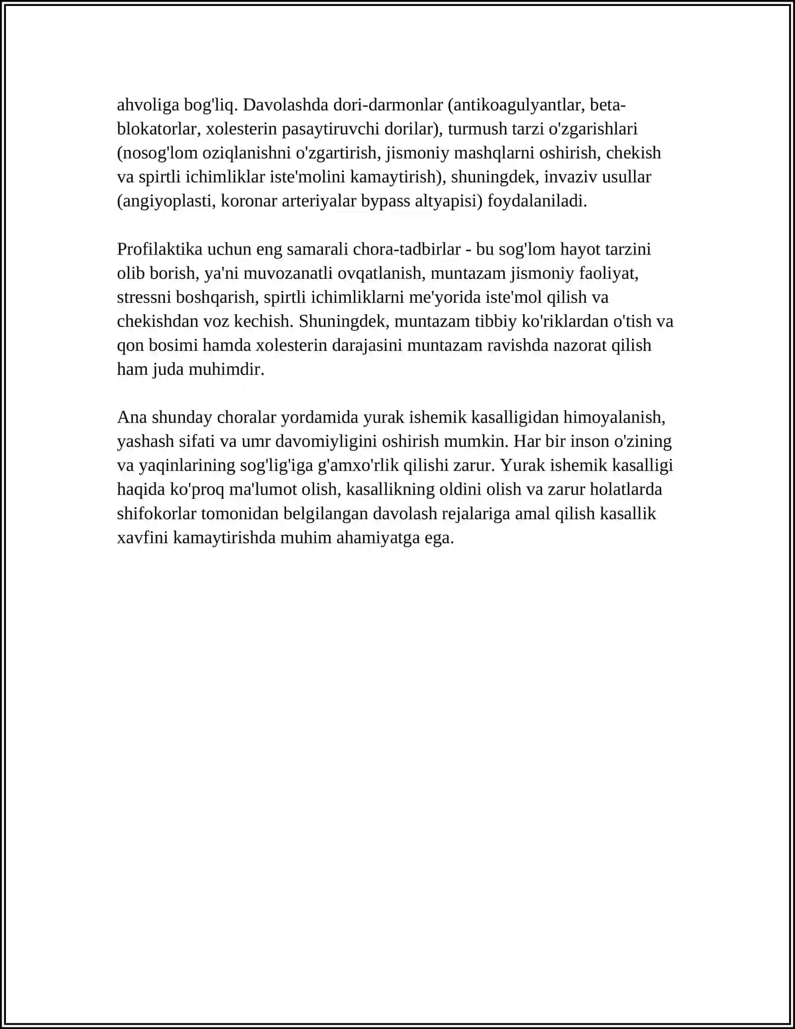 MUSTAQIL ISH Mavzu: ÒTKIR NUR KASALIKLAR 4