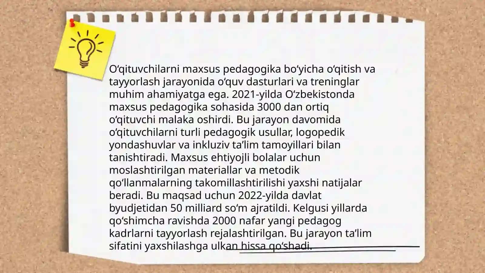 Alohida yordamga muhtoj bolalarni samarali inklyuziyasi uchun ichki sharoitlar 4