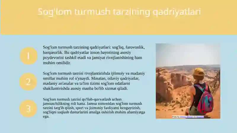 Soglom turmush tarzini taminlashga oid xalq tajriba maktabi 4