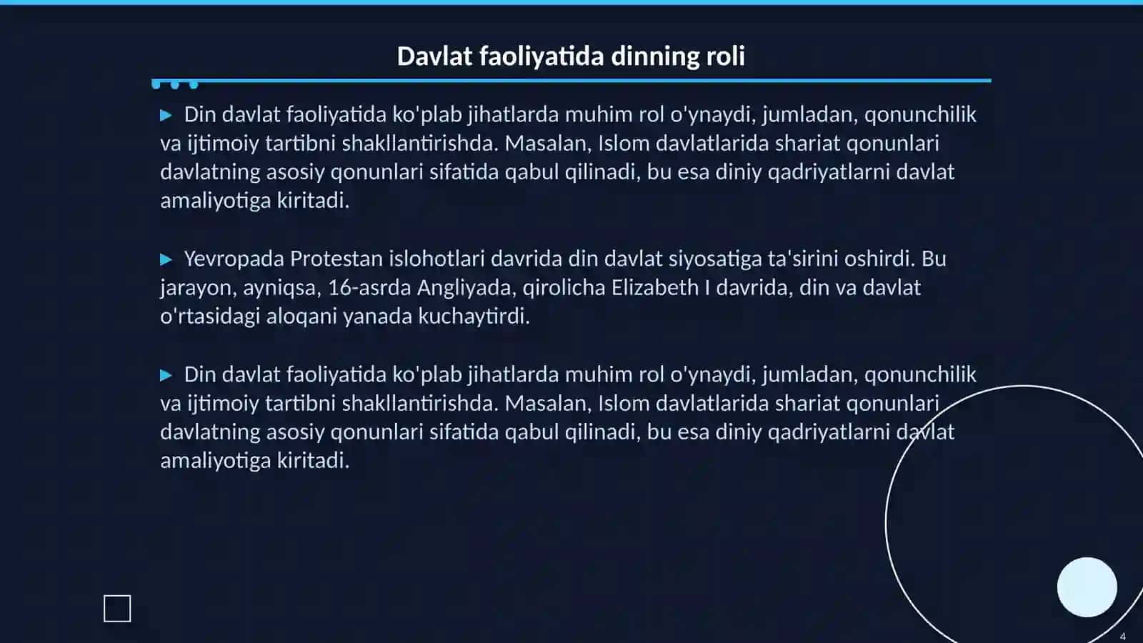 davlat va din munosabatlarini tarixiy evolutsiyasi 4