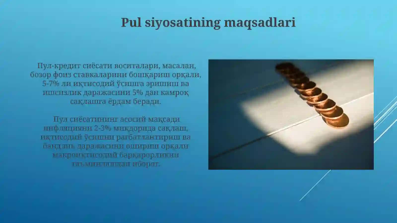 Davlatning pul-kredit siyosatining asoslari 4