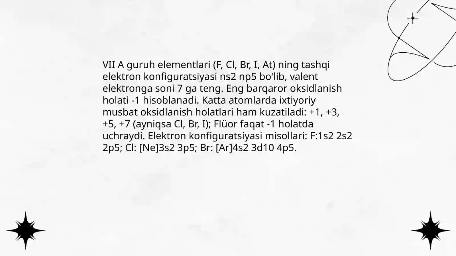 VII A GURUH ELEMENTLARI 4