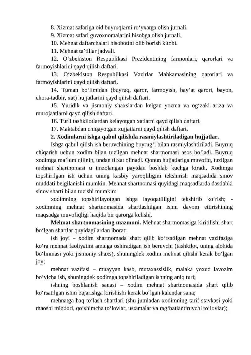 Umumiy o‘rta ta‘lim tizimida kadrlarga oid hujjatlarning yuritilishi 4