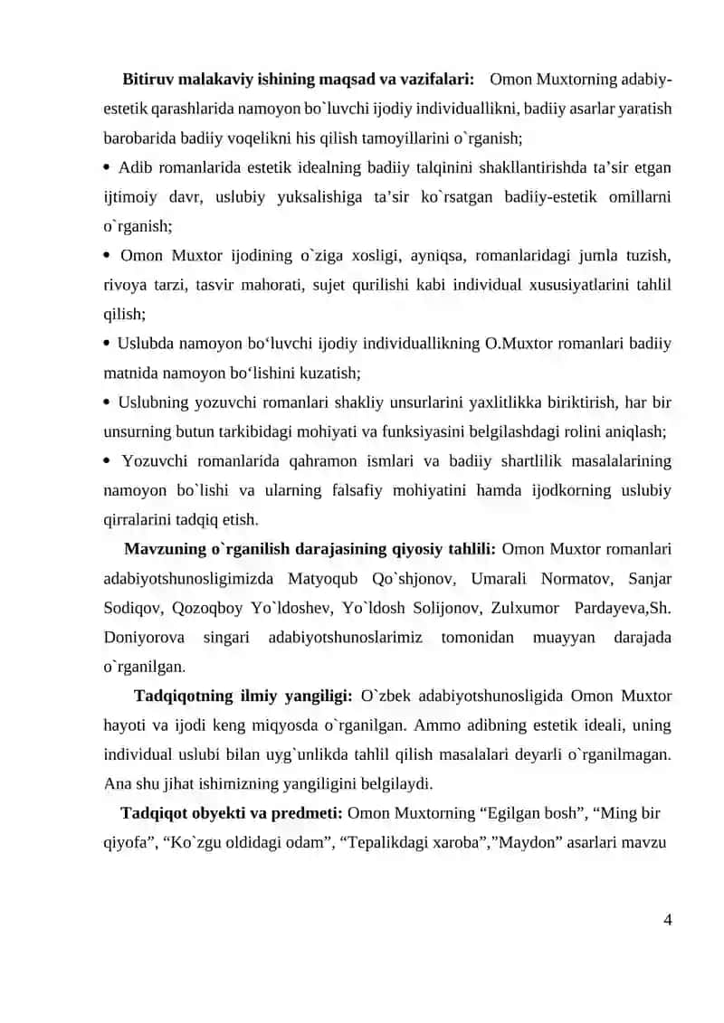 Omon Muxtorning estetik ideali va individual uslub 4