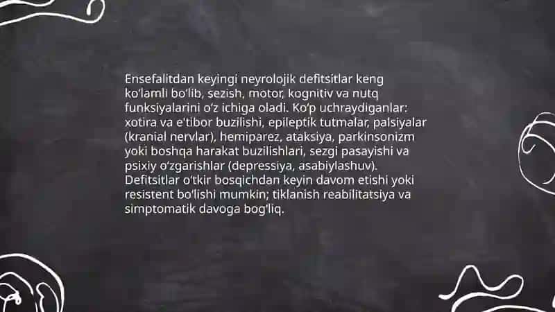 Meningitning kechikkan va uzoq muddatli asoratlari 4