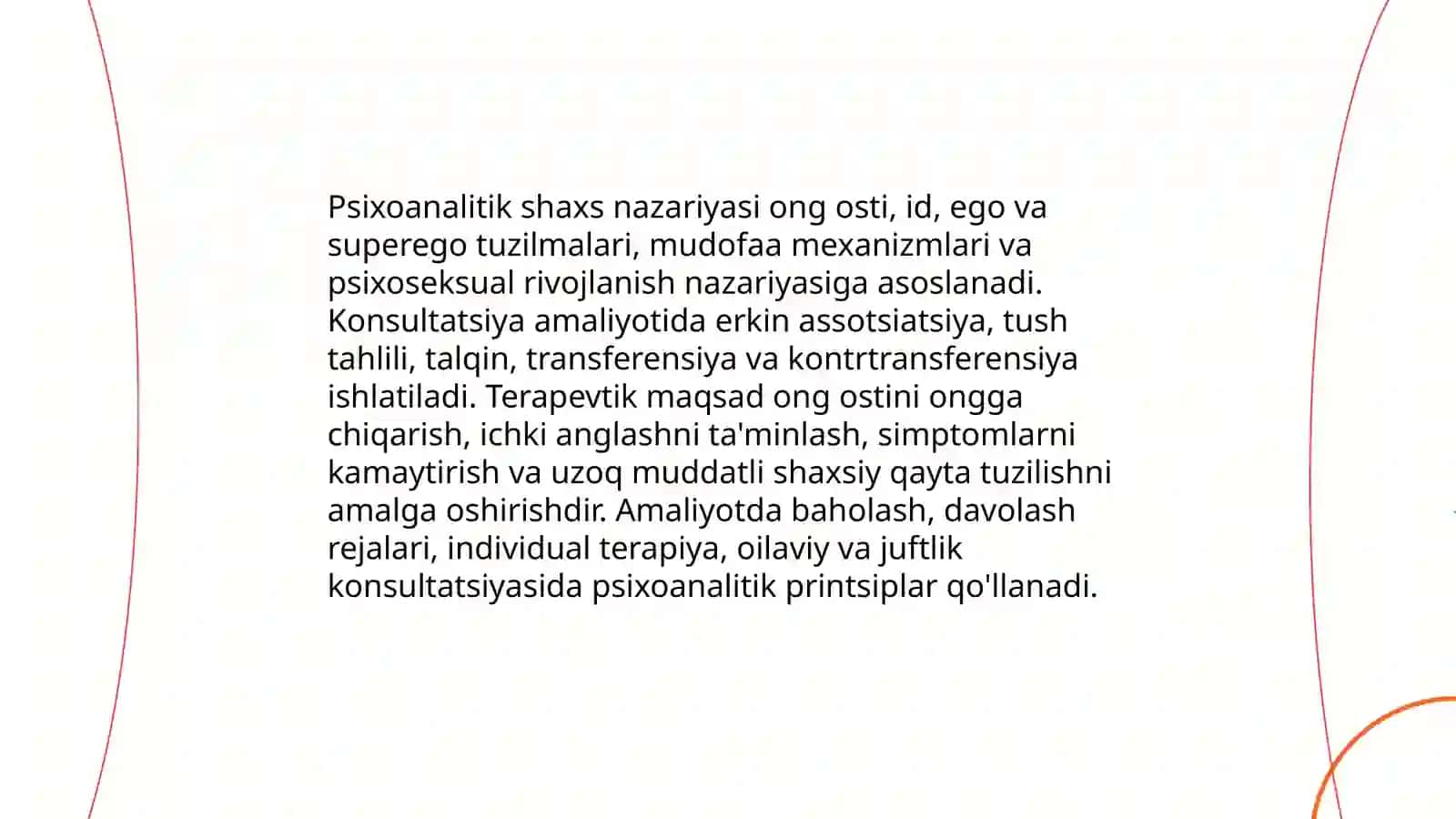 Shaxs nazariyasi va konsultatsiya amaliyoti 4