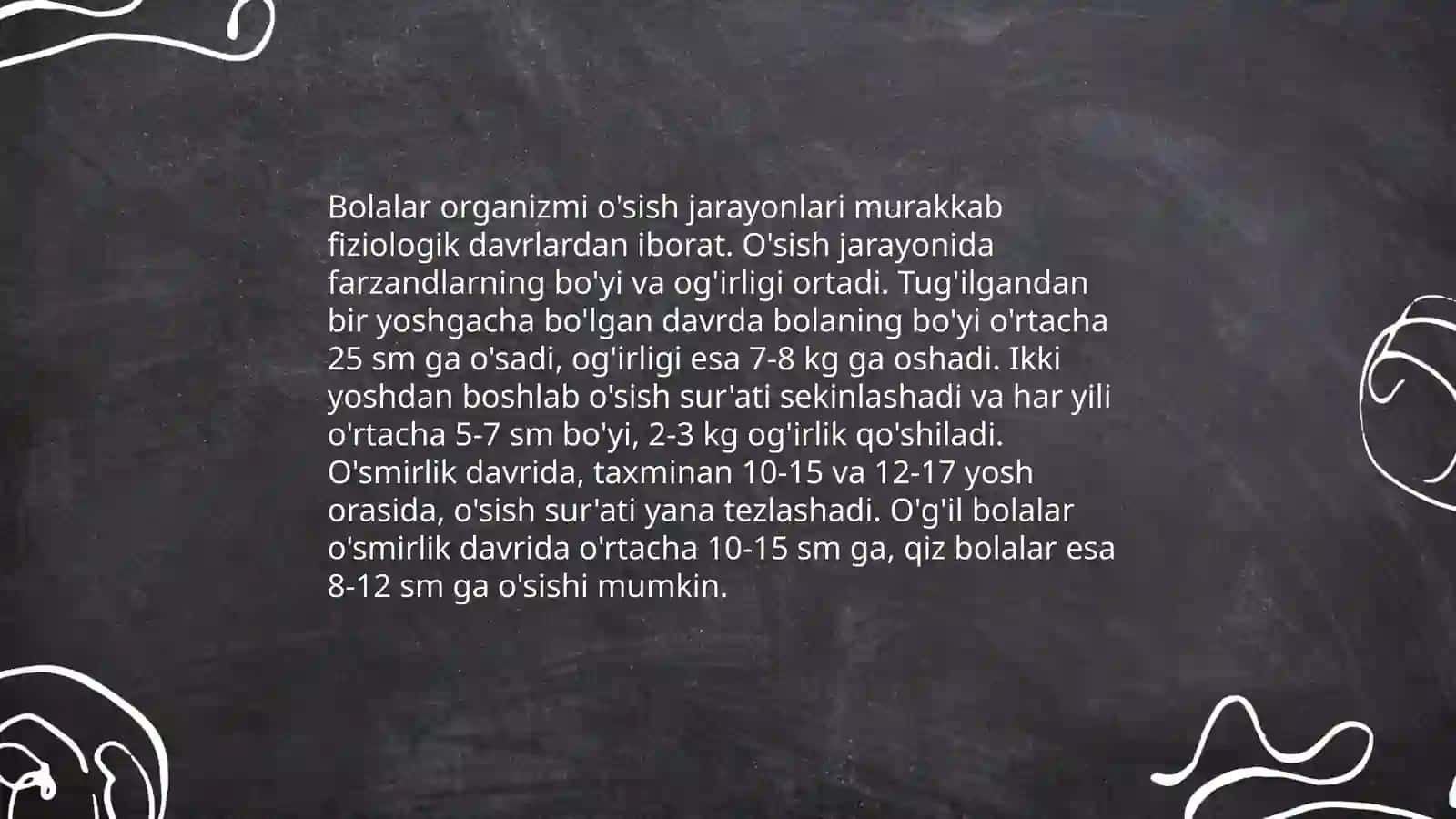Bolalar organizmi o'sishi va rivojlanishining umumiy qonuniyatlari 4