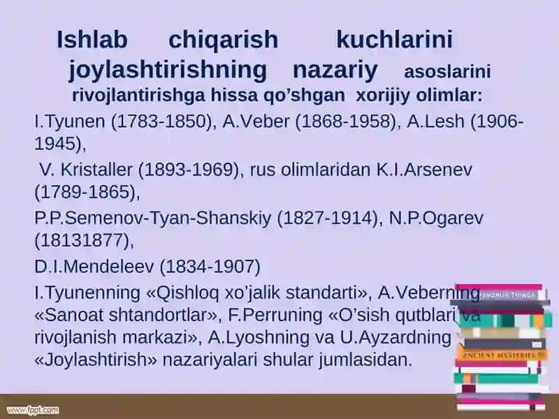 Ishlab Chiqaruvchi Kuchlarni Joylashtirish Qonuniyatlari va Tamoyillari 4