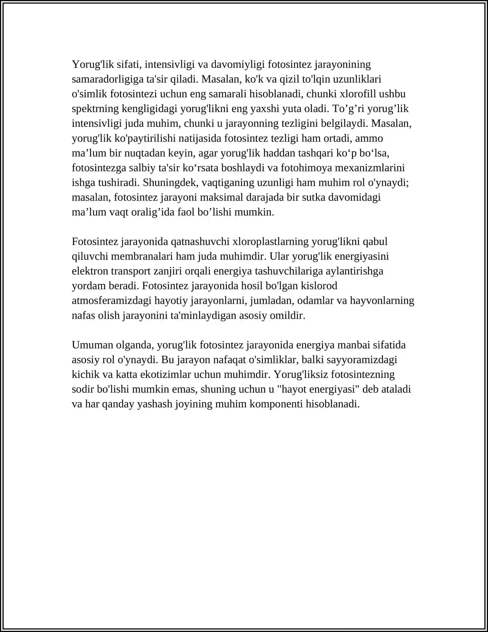 BERDAQ ATIANDAGI QMU BIOLOGIYA REFERAT 4