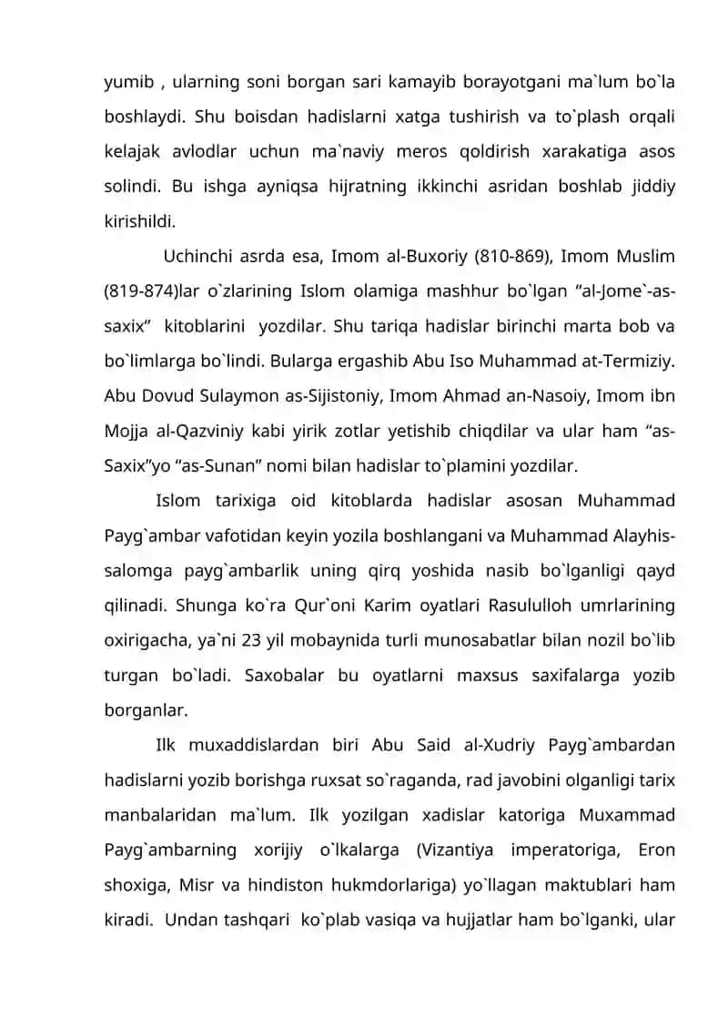 Qur`oni karim va axodisi nabaviya 4