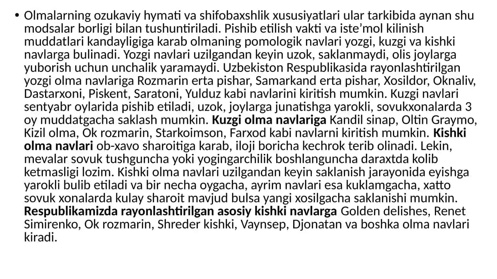 Meva tuzilishi turlari. Urug` tuzilishi va tiplari 4