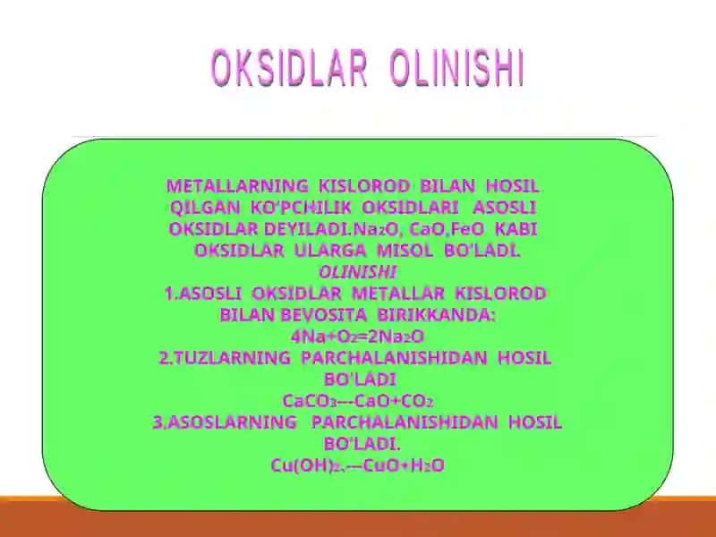 Oksidlarning tarkibi 4