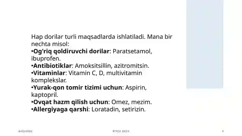 Farmakologiya - Hapdorilar, Plasstirlar va dori vositalari farmokenetikasi va farmodinamikasi 4