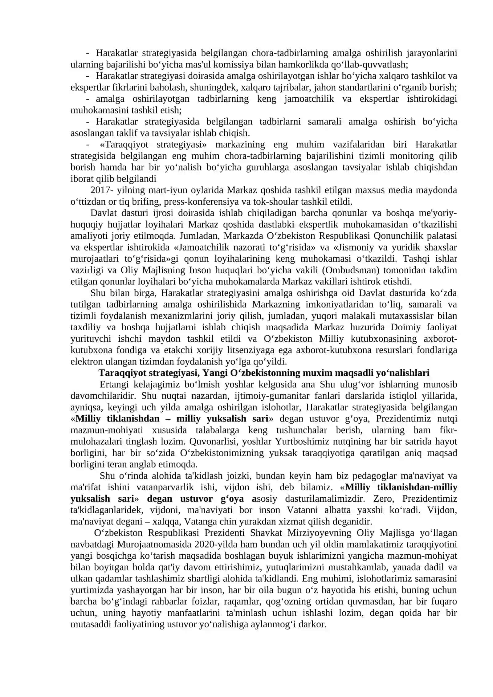 Yangi O‘zbekiston - milliy tiklanishdan-milliy yuksalish sari g’oyasining hayotga tadbiq etilishi 4