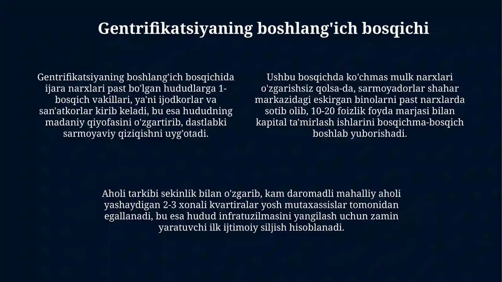 Shahar markazlaridagenterfikatsiyabosqichlari 4