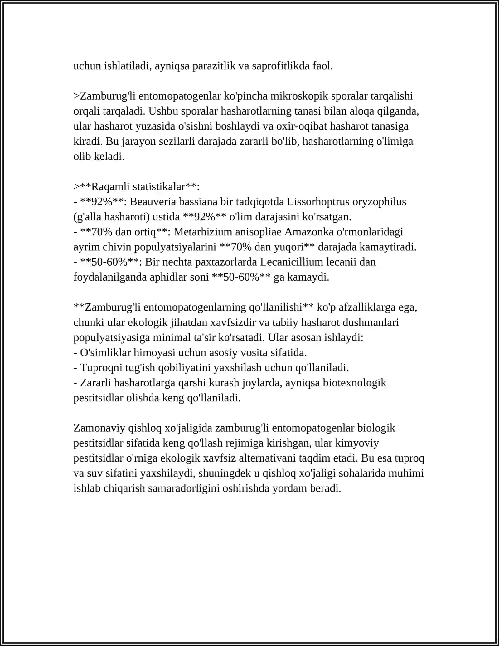 ZAMBURUGLI ENTOMOPATOGEN PREPARATLAR OLISH TEXNOLOGIYASI 4