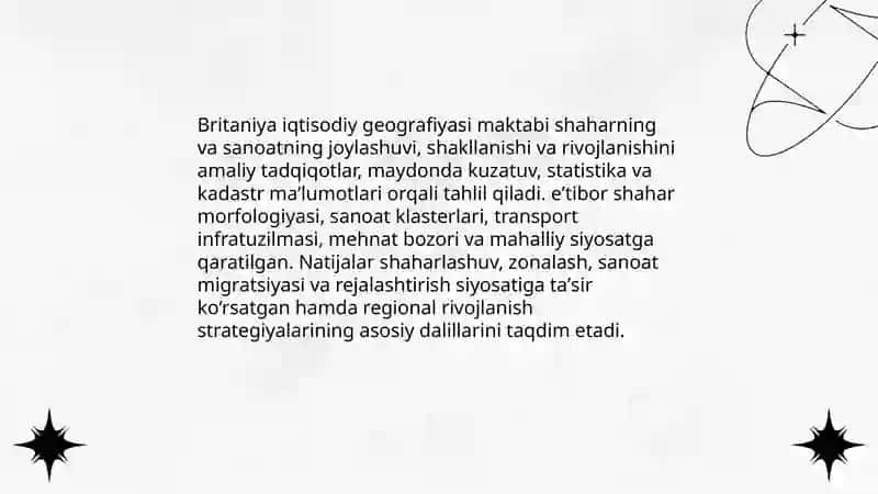 Iqtisodiy geografiyada shakllangan ilmiy maktablar 4