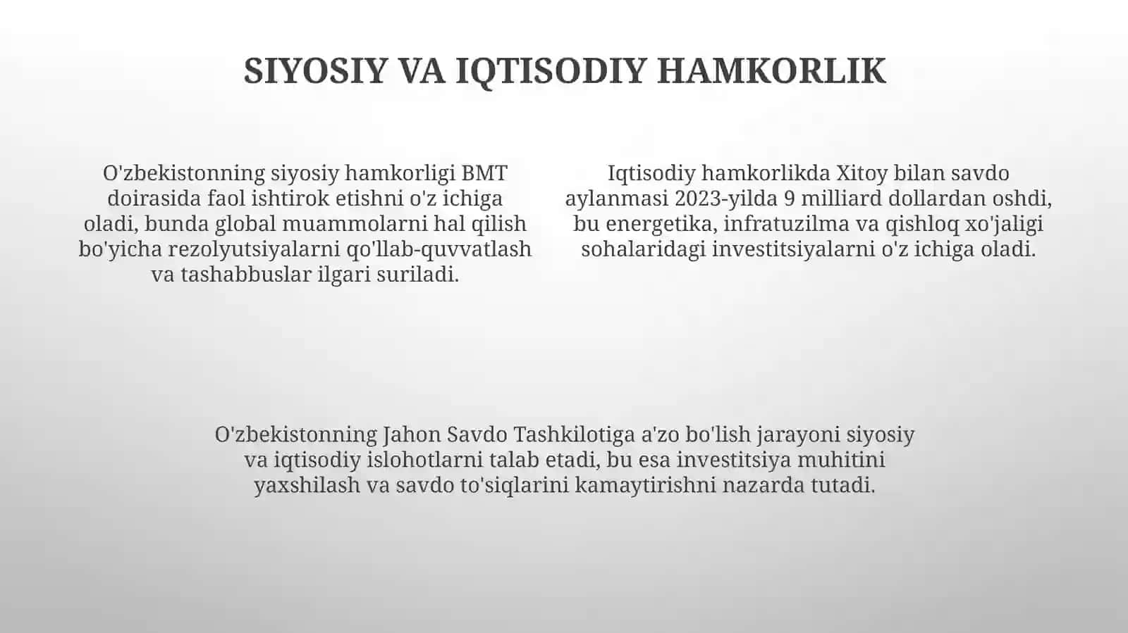 O'zbekistonning xalqaro tashkilotlar bilan hamkorlik 4
