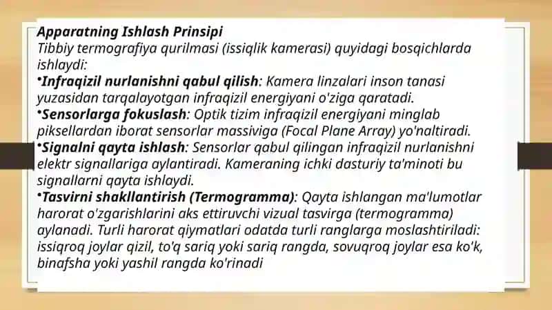 Tibbiy termogirafiya apparatlarining ishlash pirinsiplari 4