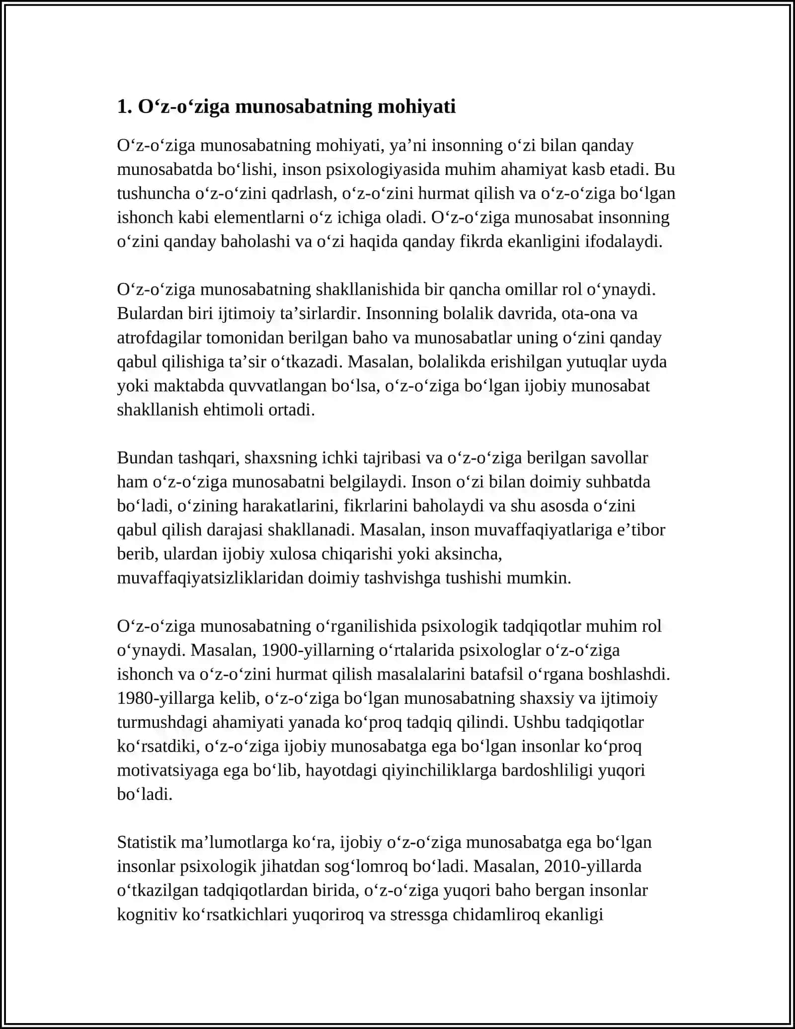 STOLIN-PANTELEVNING O‘Z-O‘ZIGA MUNOSABAT METODIKASI 4