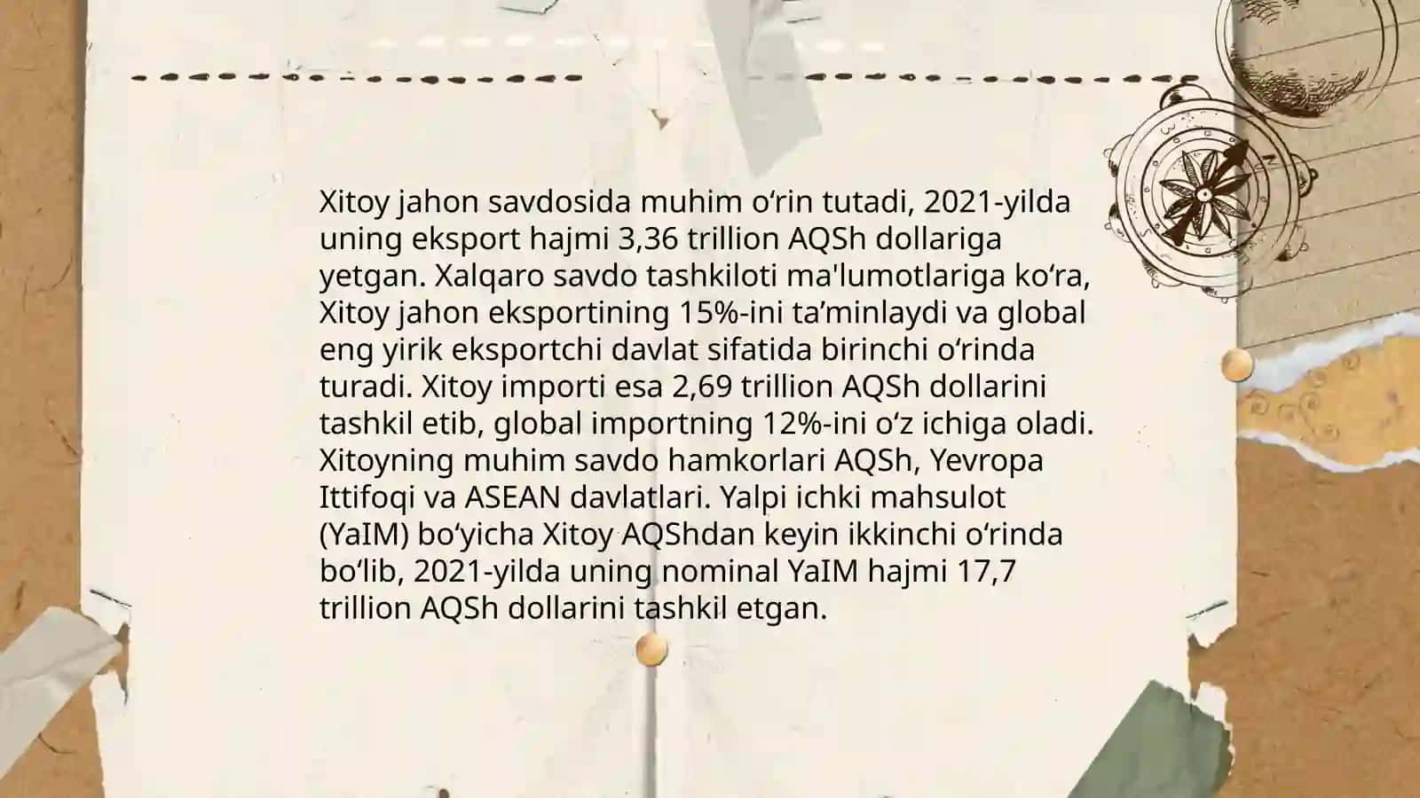 Xitoy halq respublikasining iqtisodiyoti va Janubiy Koreya bilan olib borayotgan iqtisodiy munosabatlar taxlili 4