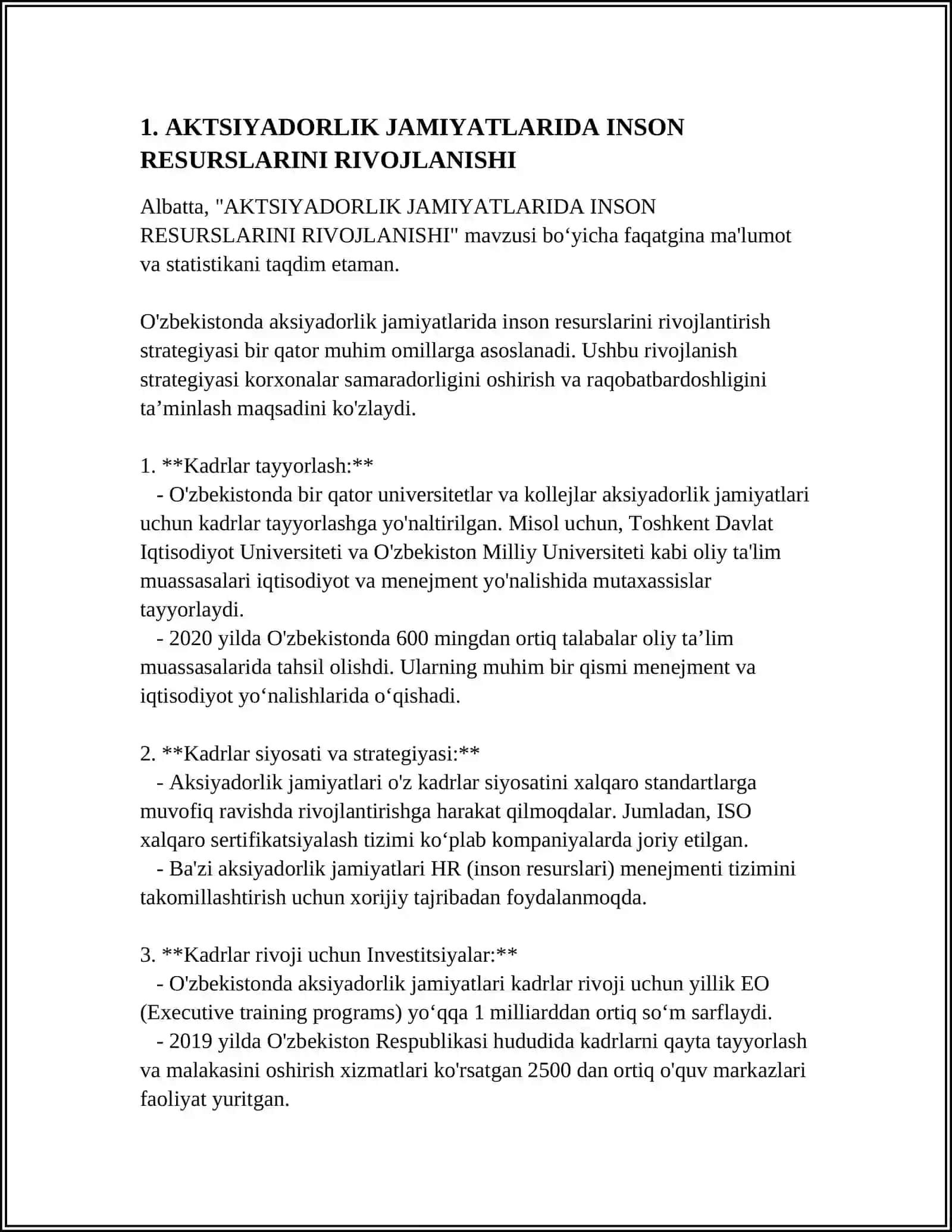 AKTSIYADORLIK JAMIYATLARIDA INSON RESURSLARINI RIVOJLANISHI 4