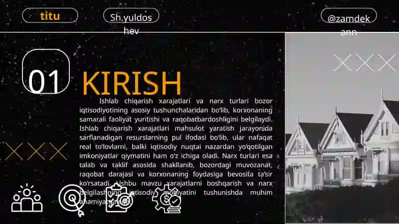 Ishlab chiqarish xarajatlari va narx turlari 4