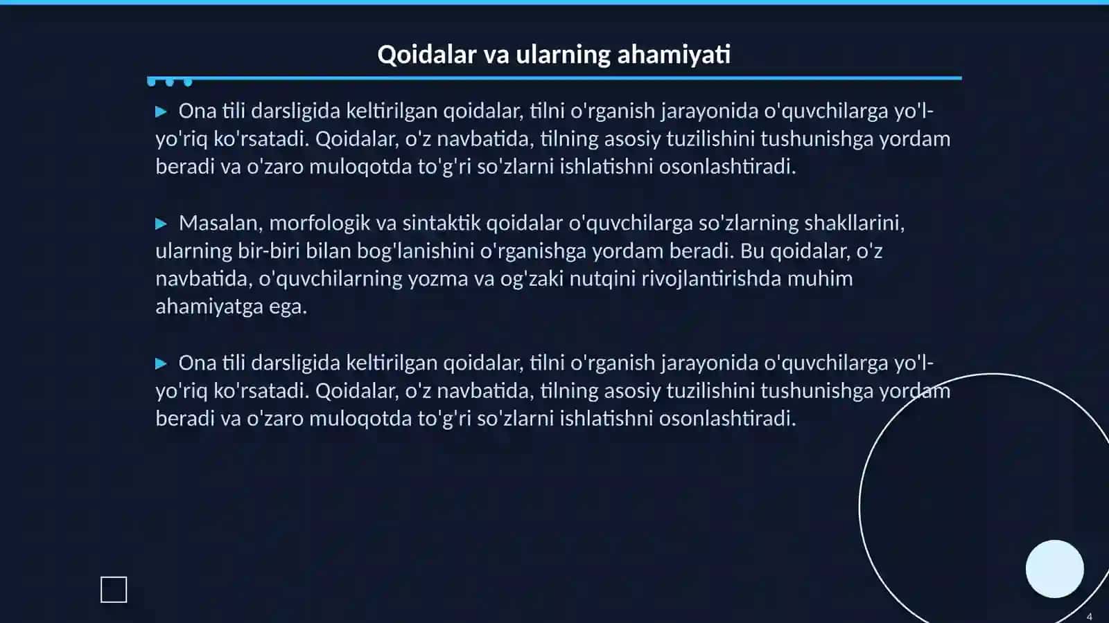 1-sinf 1-qism Ona tili darsligida keltirilgan qoidalar ustida ishlash 4