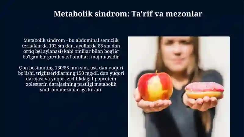 Semizlik,metobolik sindrom va qandli diabetning ll turi 4