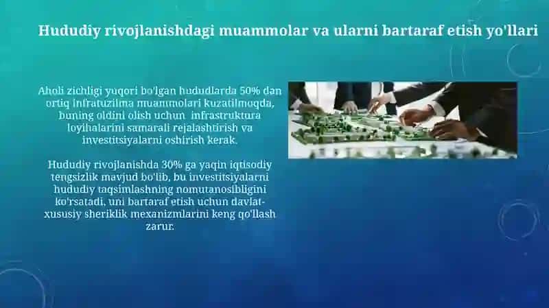 Hududiy rejalashtirish va hududiy rivojlanish 4