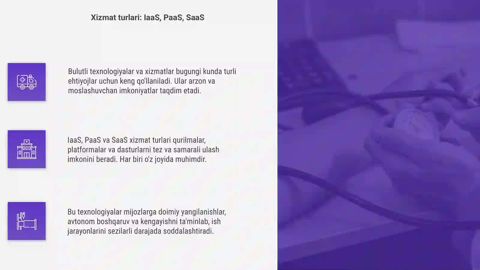 Bulutli exnologiyalar va xizmatlar (IaaS, PaaS, SaaS) 4