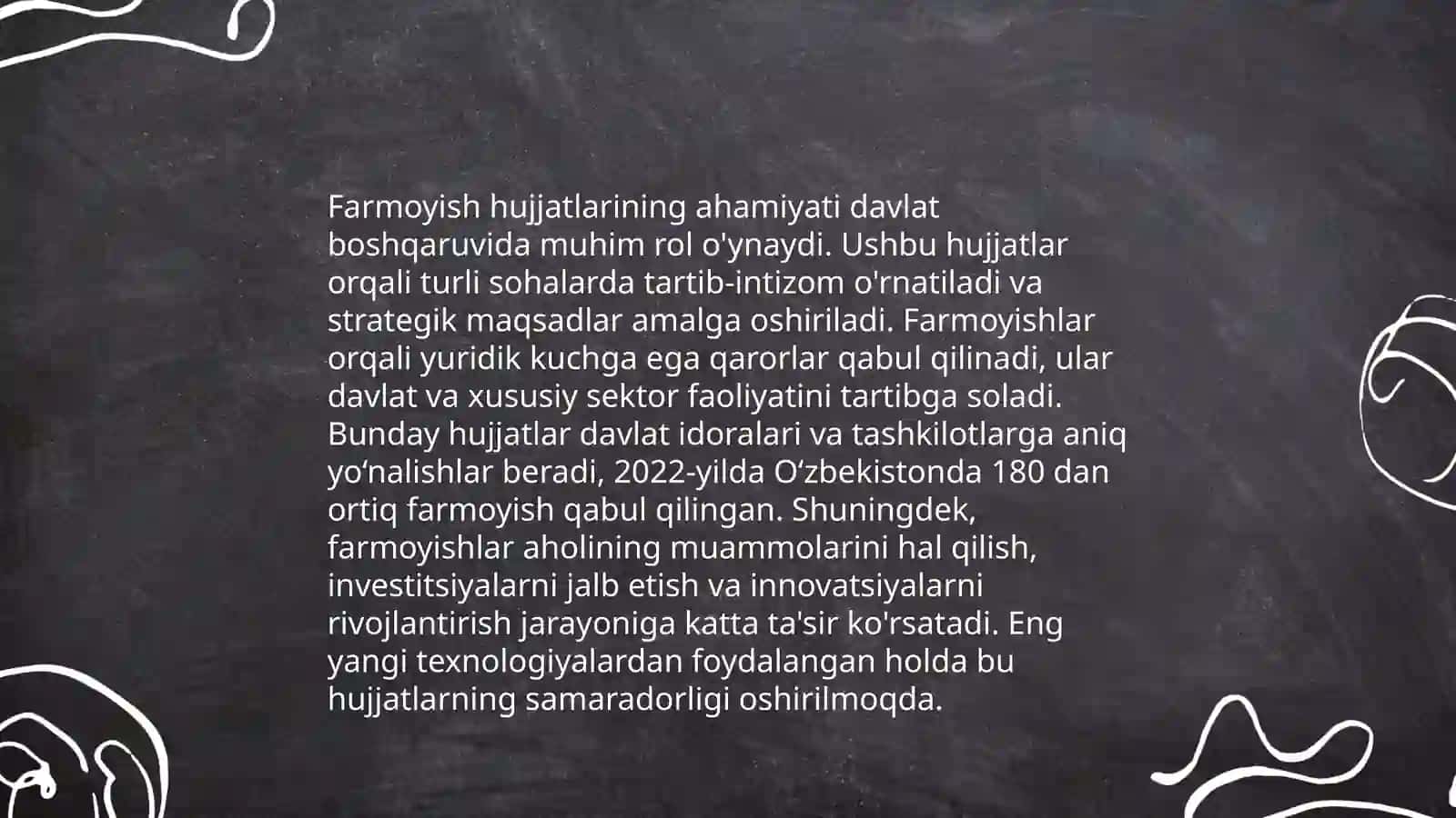 Farmoyish hujjatlar va ularning turlari 4