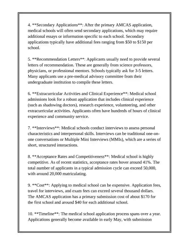 Medical School Application Process 4