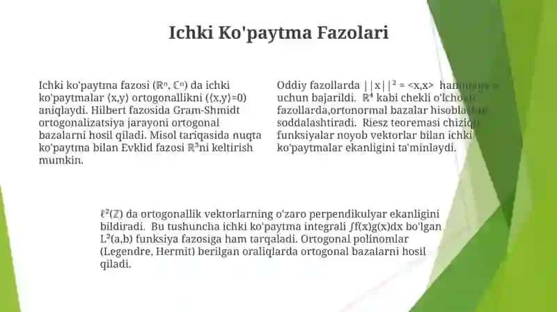 Normalangan fazolarda ortoganallik tushunchasi 4