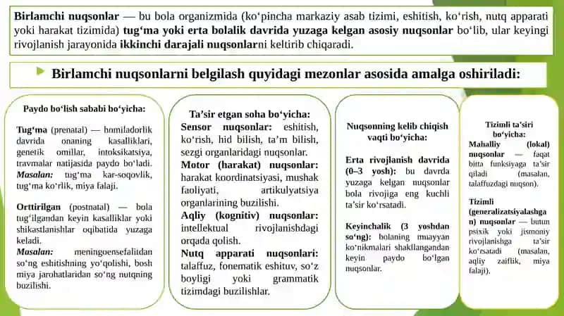 Nutqiyrivojlanishdagi birlamchi va ikkilamchi nuqsonlar 4