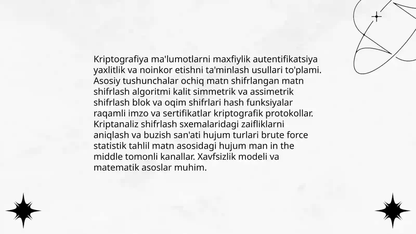 Kriptologiya asosiy tushunchalar va tamoyillar 4
