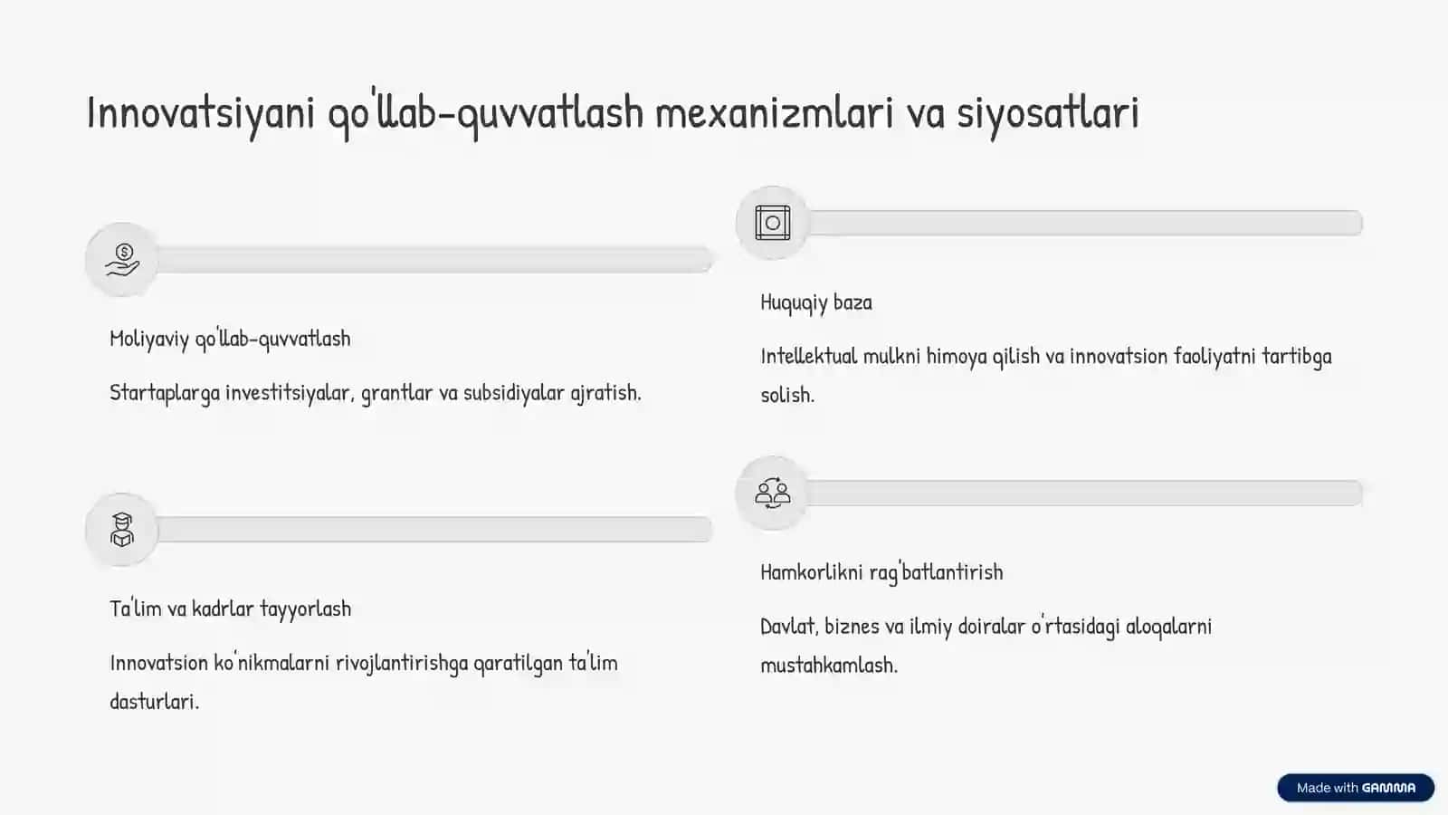 Innovatsion Iqtisodiyot: Umumiy Asoslar 4