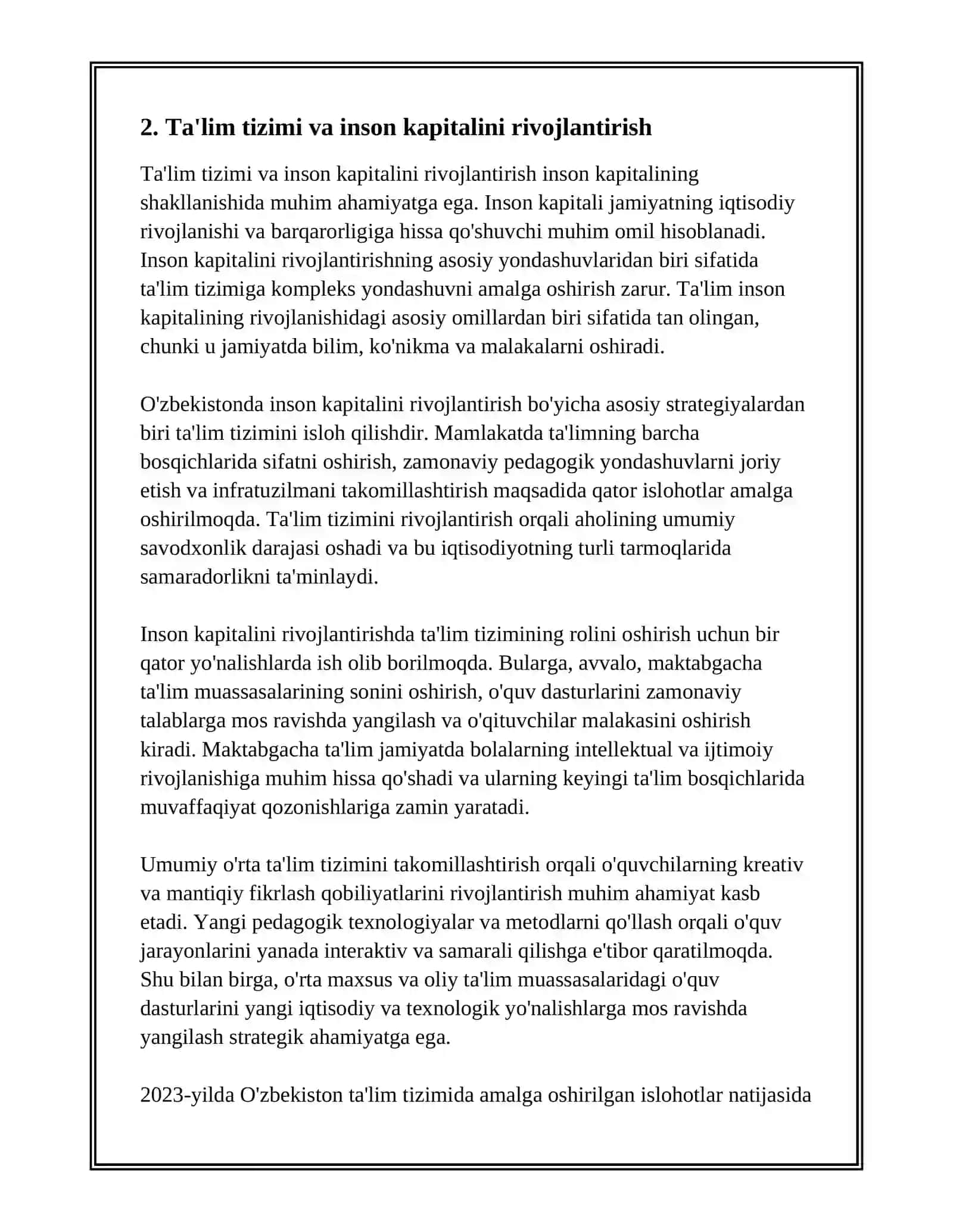 INSON KAPITALINI SHAKLLANTIRISH VA UNDAN FOYDALANISH MUOMMOLARI 4