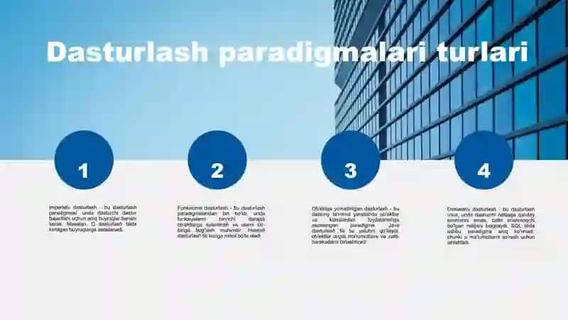 Multiparadigmali dasturiy tillari 4