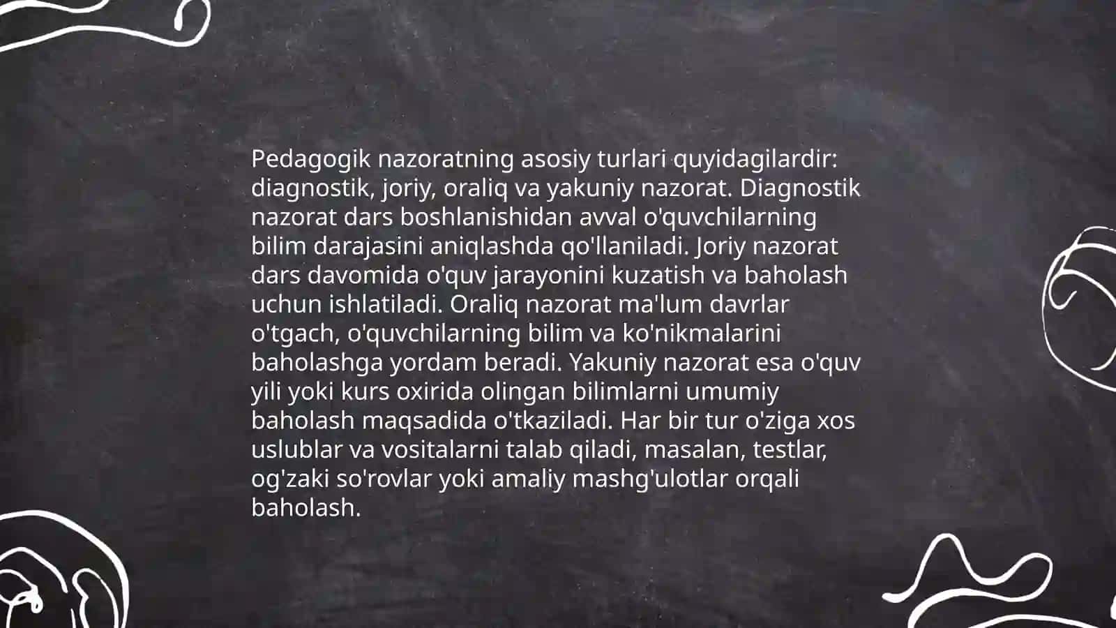 Uzluksiz ta'limda pedagogik nazoratni tashkil etishning ilmiy asoslari 4