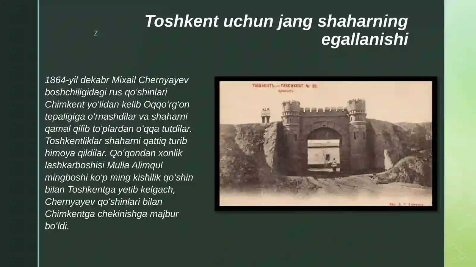 Rossiya imperiyasi tomonidan Oʻrta Osiyoga harbiy yurishlarining boshlanishi 4